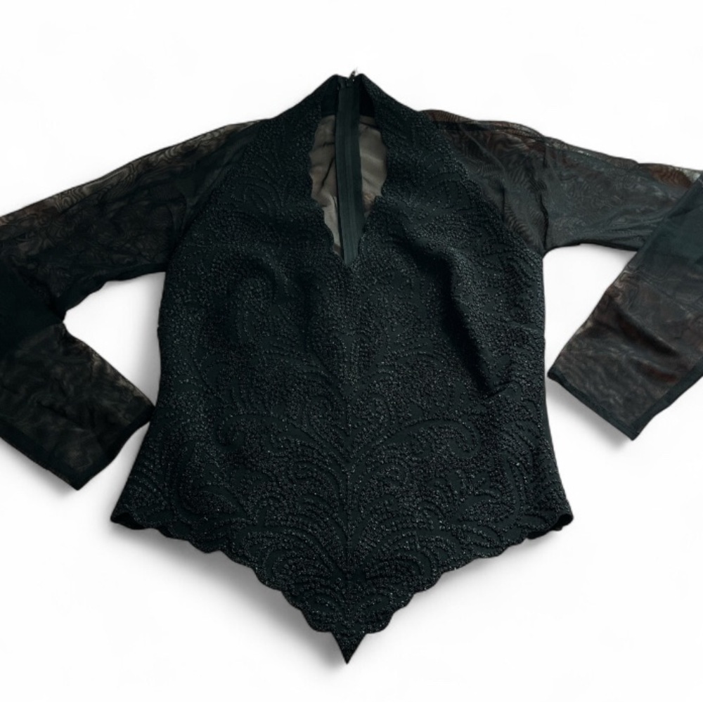 Joseph Ribkoff Black Textured Blouse